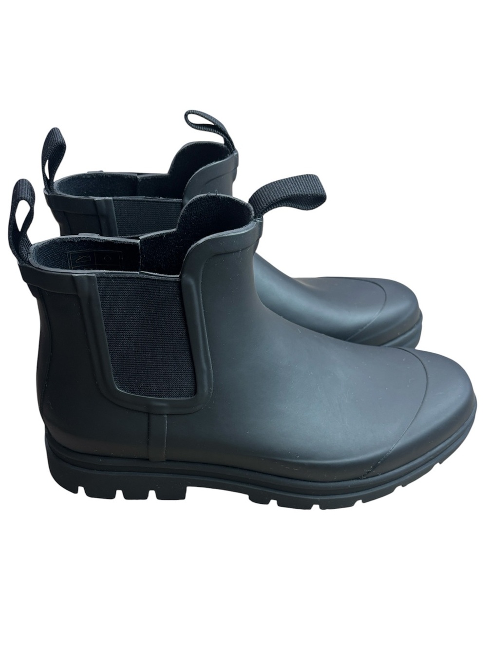 Everlane Black Chelsea Rain Boots - Slip-On Waterproof Ankle Boots Sz 11